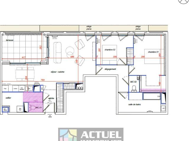 Appartement 3 pièces 84 m²