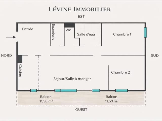 Appartement 3 pièces 85 m²