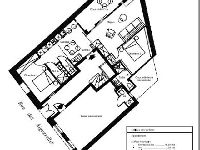Appartement 3 pièces 90 m²
