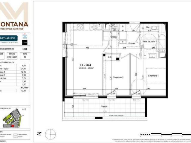 Appartement 3 pièces 35400 Saint Malo Réf: 2431