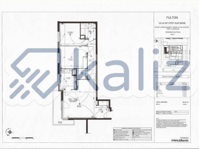 Appartement 3 pièces de 70m2 avec balcon et parking