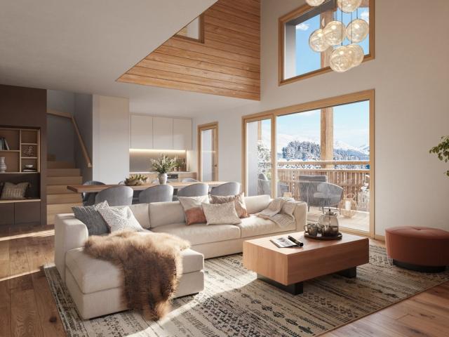 Appartement 3 pièces Grande terrasse exposée Sud 61m² Huez Alpe d'Huez