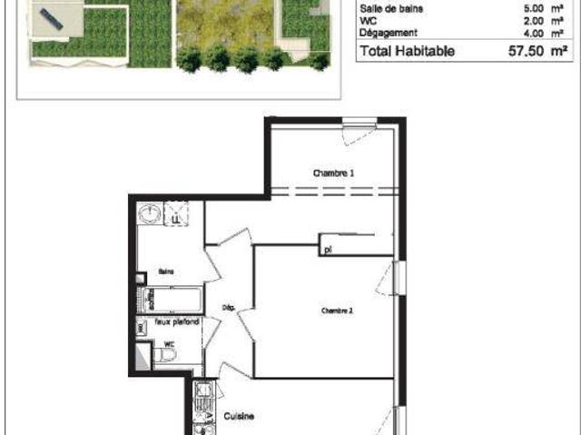 Appartement T3 57.5m2 à louer à Saint nazaire | Pichet