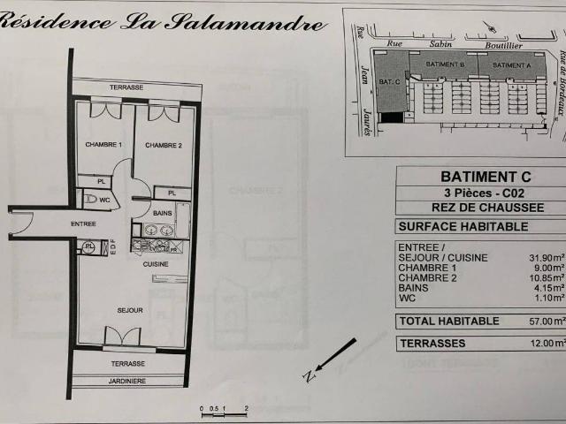 Appartement T3 57m2 à louer à Cognac | Pichet