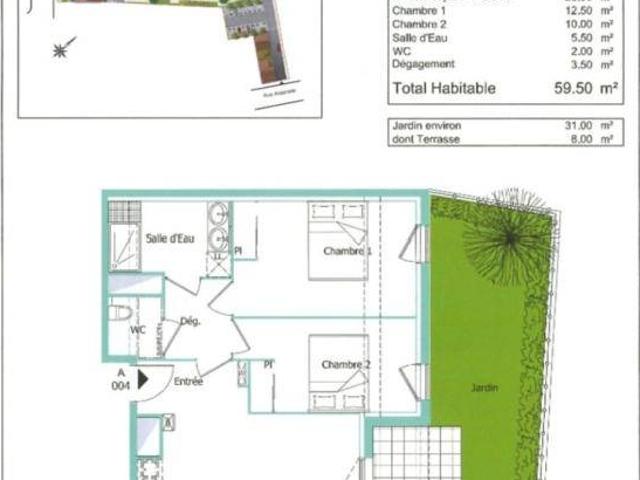 Appartement T3 58.52m2 à louer à Périgueux | Pichet