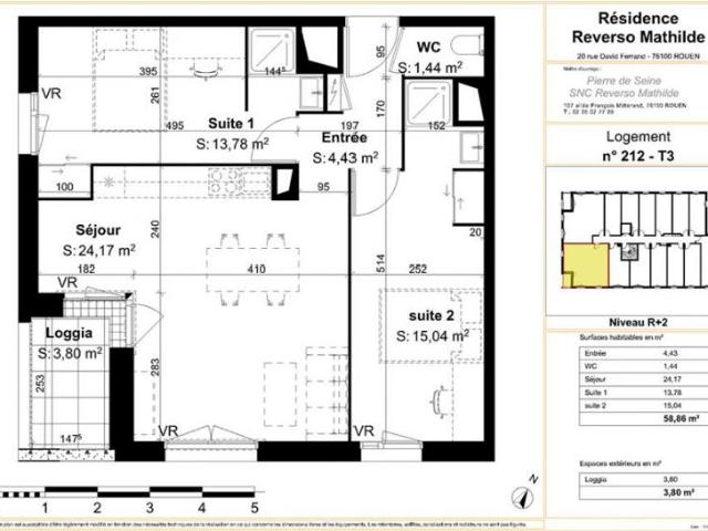 Appartement T3 58.86