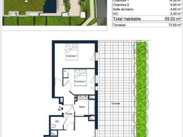 Appartement T3 59.5m2 à louer à Melun | Pichet