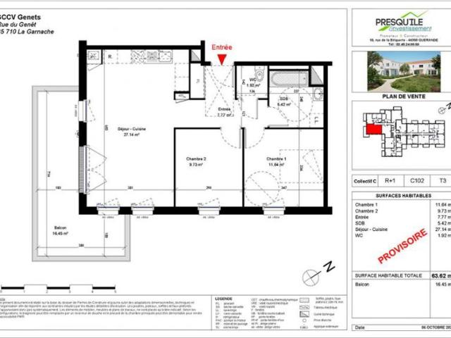 Appartement T3 63.62