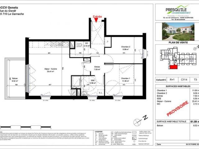 Appartement T3 61.89