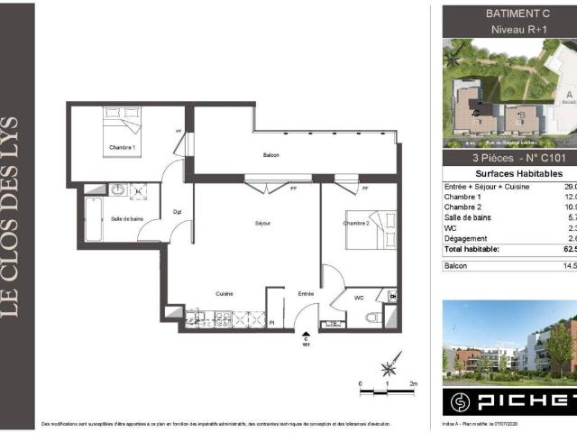 Appartement T3 62.5m2 à louer à Armentières | Pichet