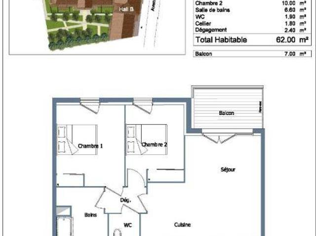 Appartement T3 62m2 à louer à La teste de buch