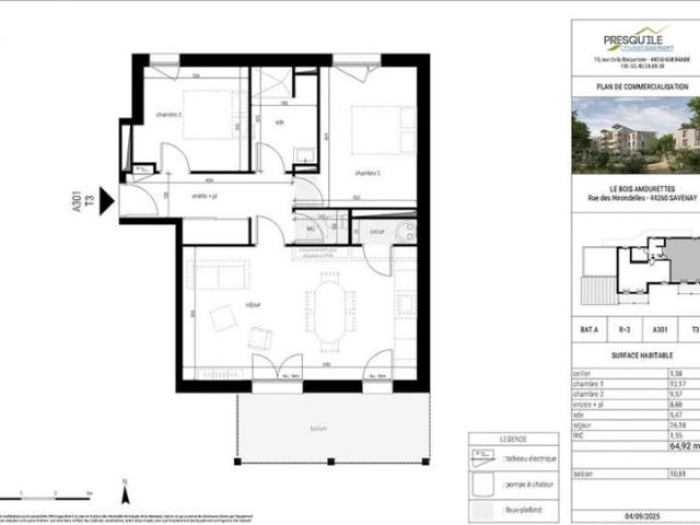 Appartement T3 64.92