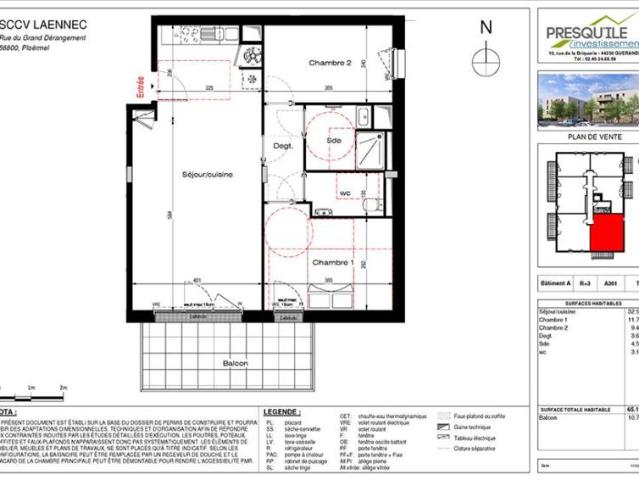 Appartement T3 65.12