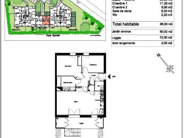 Appartement T3 66.5m2 à louer à Floirac | Pichet