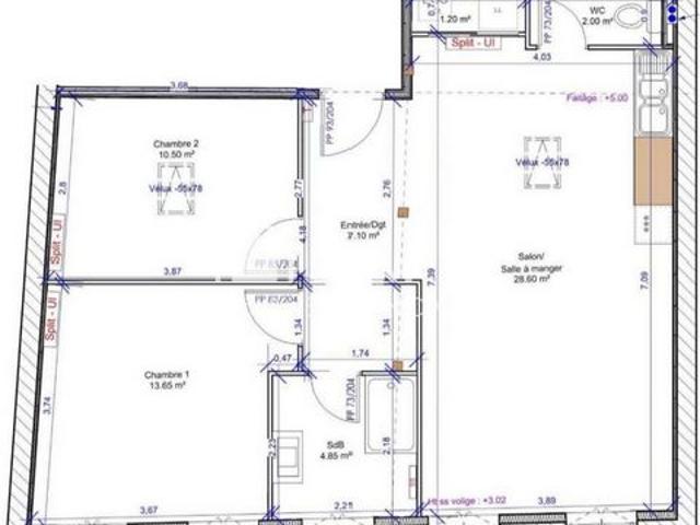 APPARTEMENT T3 68M²