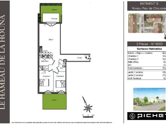 Appartement T3 70m2 à louer à Belin béliet | Pichet