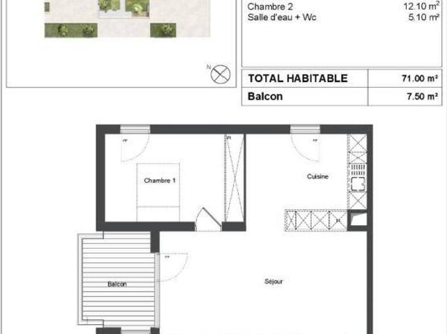 Appartement T3 71m2 à louer à Lormont | Pichet