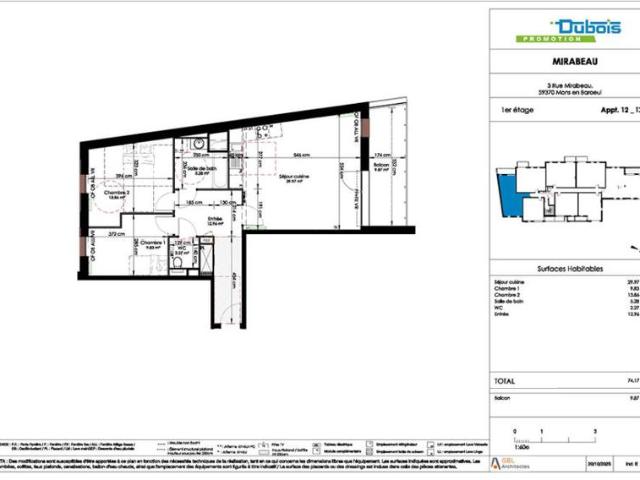 Appartement T3 74.17