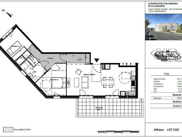 Appartement T3 76 m²