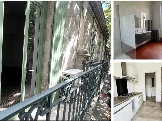 Appartement T3 bourgeois de caractère 95 m2 avec bureau et balcon Jardins de la Fontaine