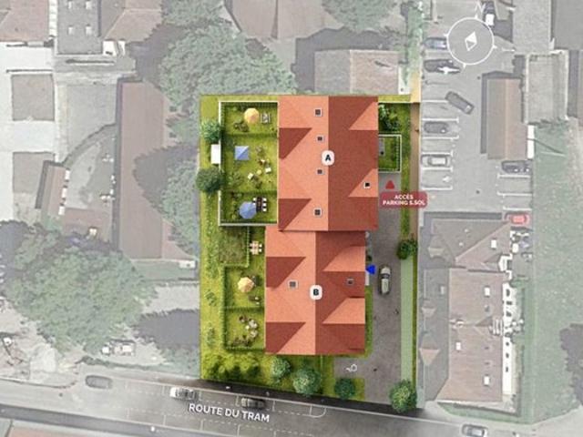 Appartement T3 de 61.7 m² avec terrasse et jardin privatif