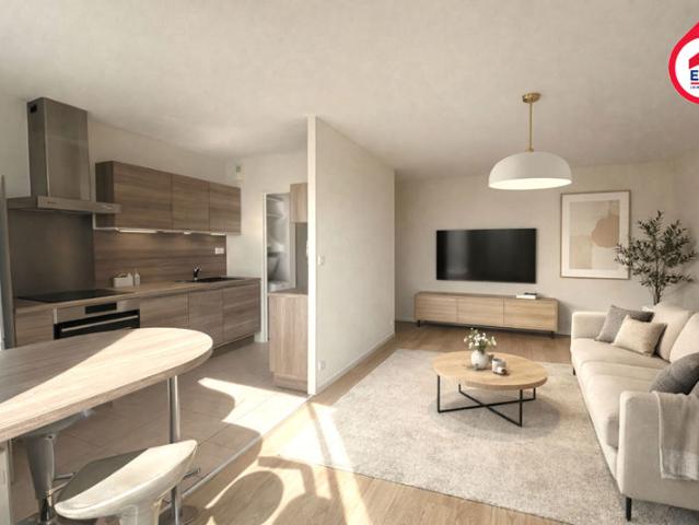 Appartement T3 de 65 m² à Rennes Cleunay. Résidence récente, balcon et garage