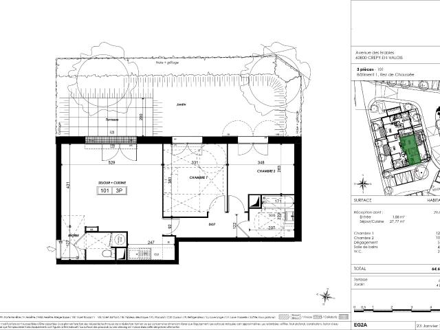 Appartement T3 neuf avec terrasse à Crépy en Valois