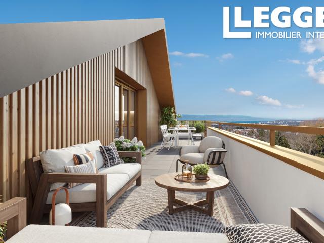 Appartement T3 neuf, 74 m2, 2 garages, cave à 6,4 km de la frontière genevoise, idéal pour les fontaliers