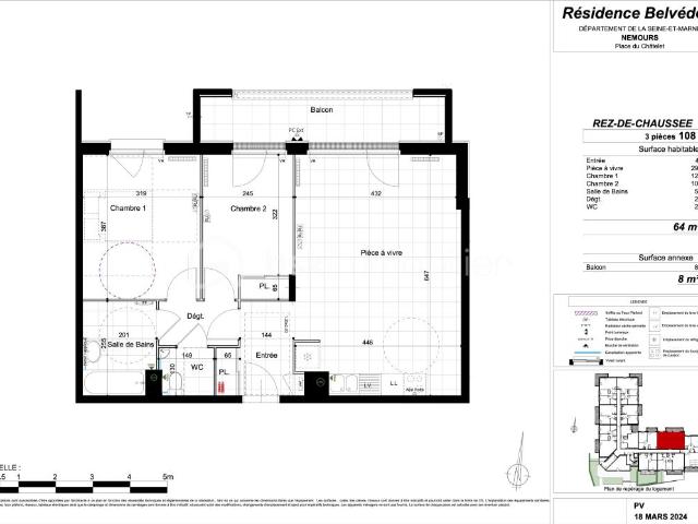 Appartement T3 Neuf 64 m2