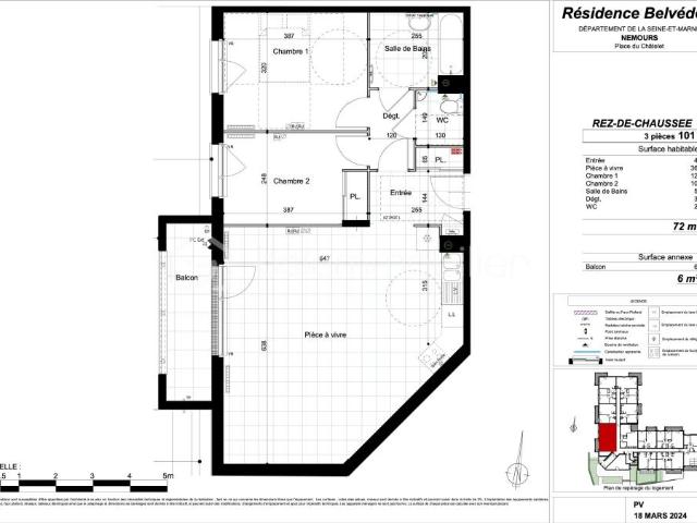 Appartement T3 Neuf 71 m2