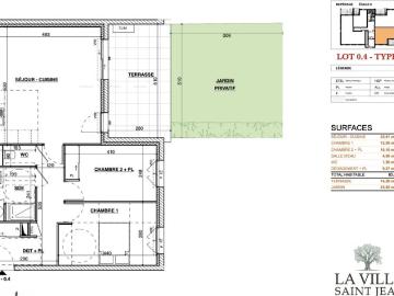 Appartement T3 RDJ avec terrasse et jardin