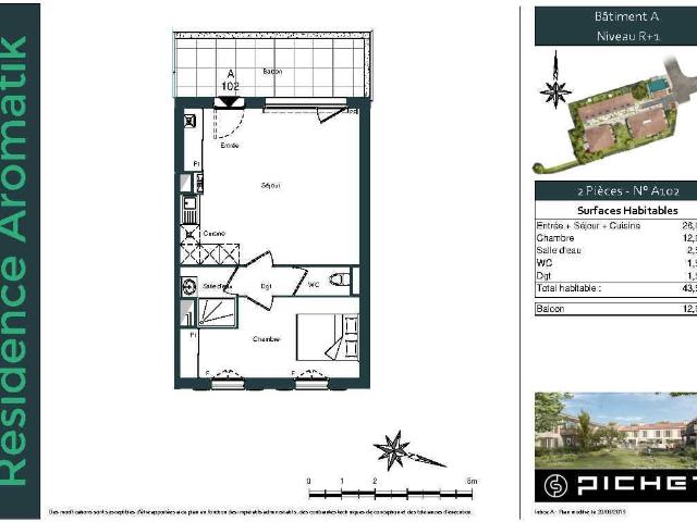 Appartement T2 43.5m2 à louer à Toulouse | Pichet