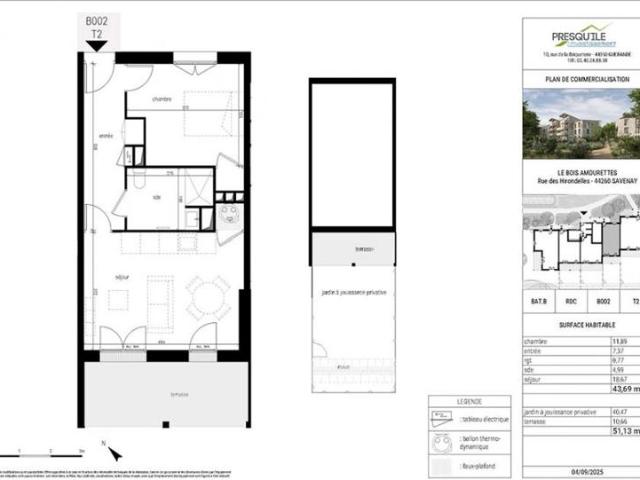 Appartement T2 43.69