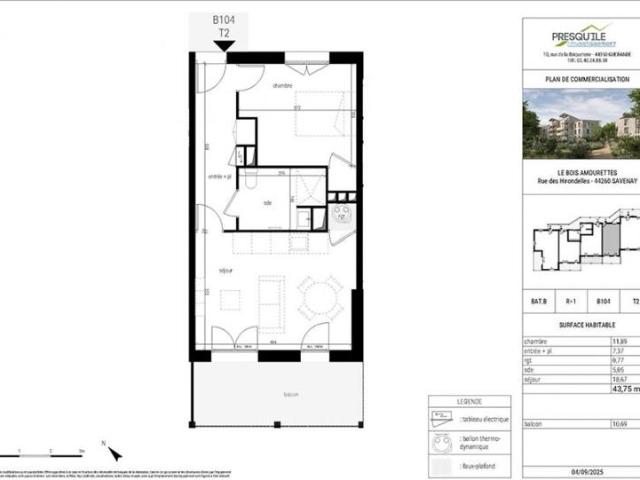 Appartement T2 43.75