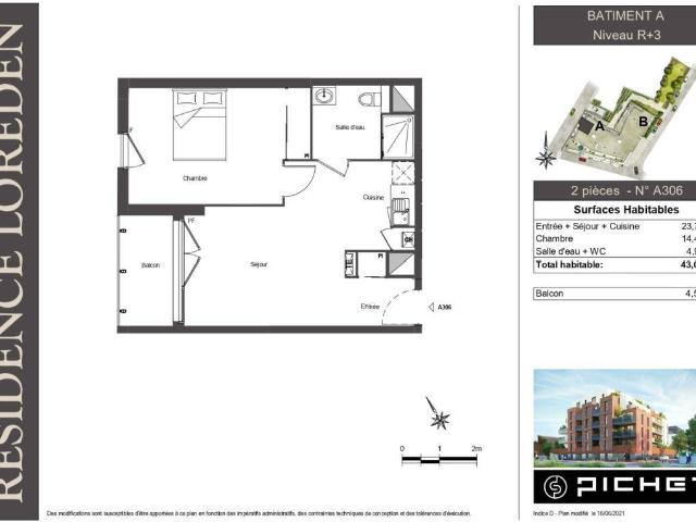Appartement T2 43m2 à louer à Valenciennes | Pichet