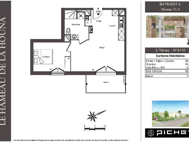 Appartement T2 43m2 à louer à Belin béliet | Pichet