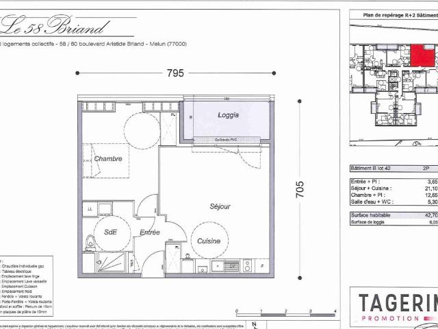 Appartement T2 43m2 à louer Melun Agestis Immobilier