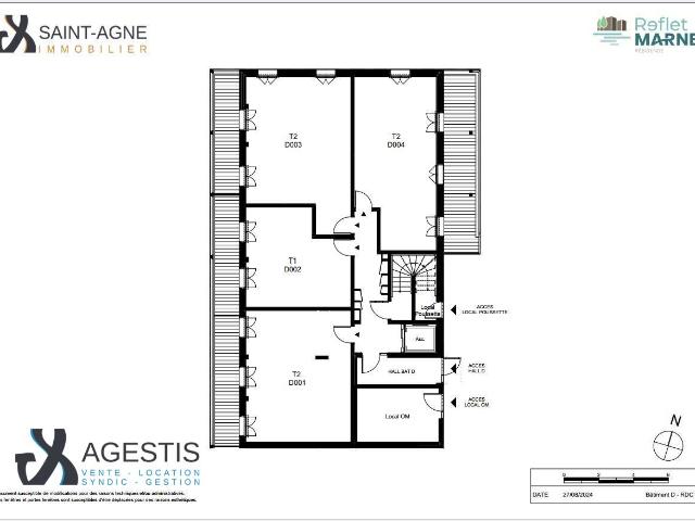 Appartement T2 43m2 à louer Torcy Agestis Immobilier