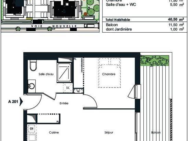 Appartement T2 40.5m2 à louer à Billère | Pichet