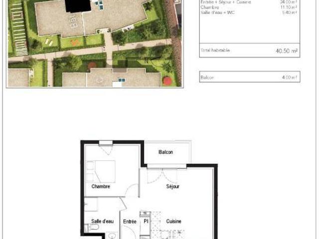 Appartement T2 40.5m2 à louer à Bondoufle | Pichet