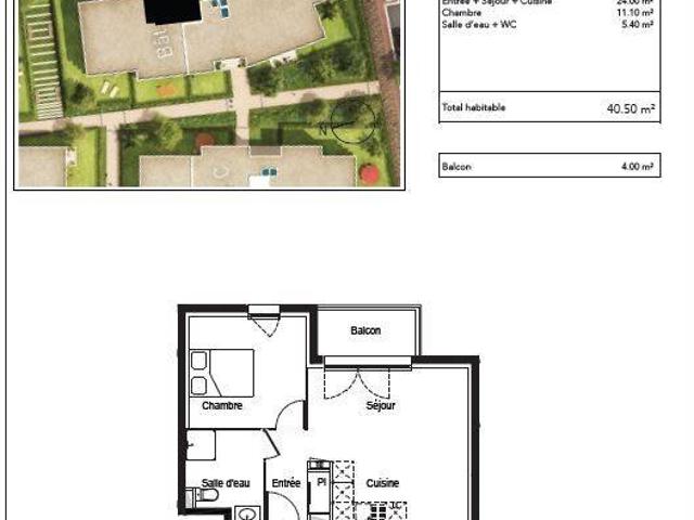 Appartement T2 40.5m2 à louer à Bondoufle | Pichet