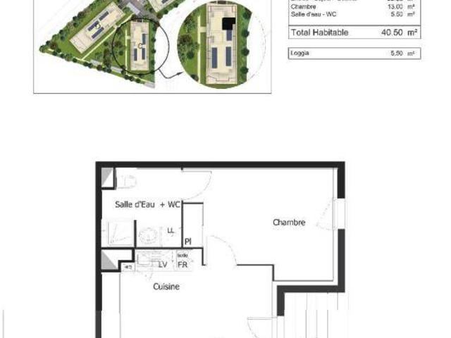 Appartement T2 40.5m2 à louer à Cenon | Pichet