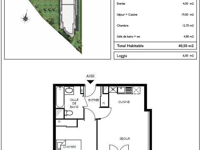 Appartement T2 40.5m2 à louer à Lucé | Pichet