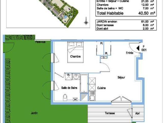 Appartement T2 40.5m2 à louer à Périgny | Pichet