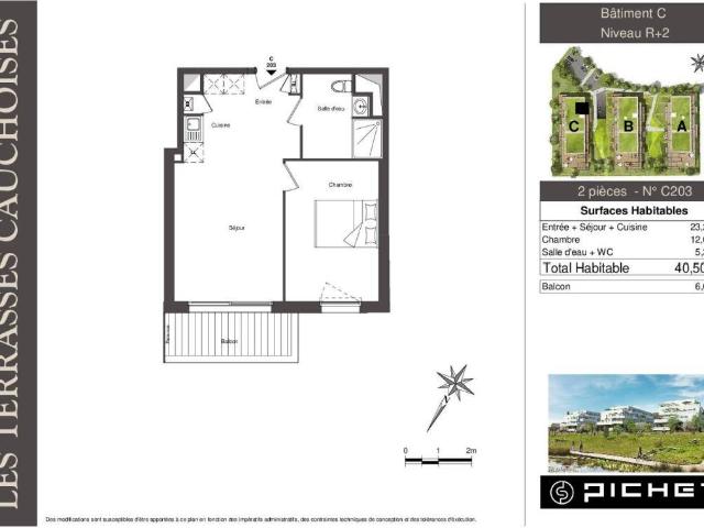 Appartement T2 40.5m2 à louer au havre | Pichet