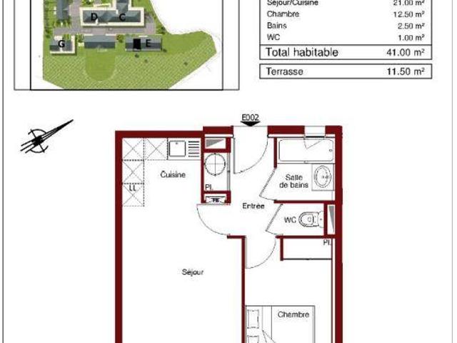 Appartement T2 40m2 à louer à Périgueux | Pichet