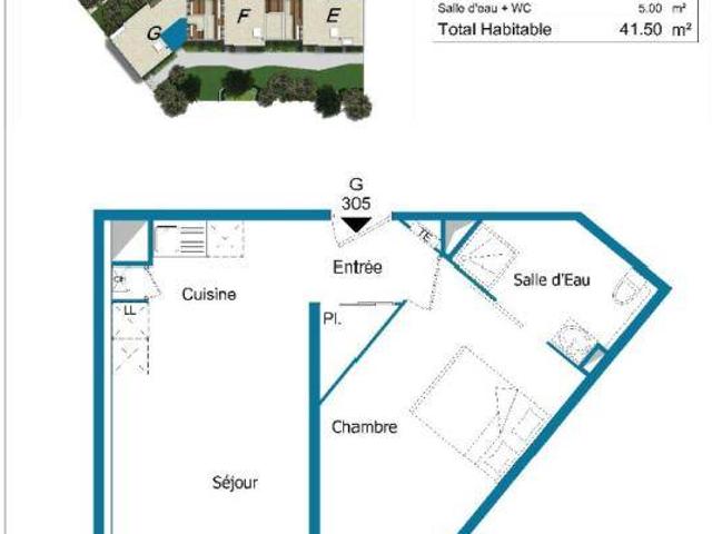 Appartement T2 41.5m2 à louer à Bordeaux | Pichet