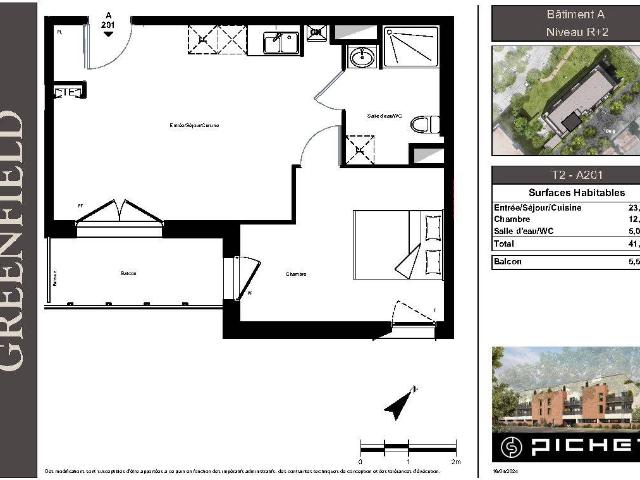 Appartement T2 41m2 à louer à Armentières | Pichet