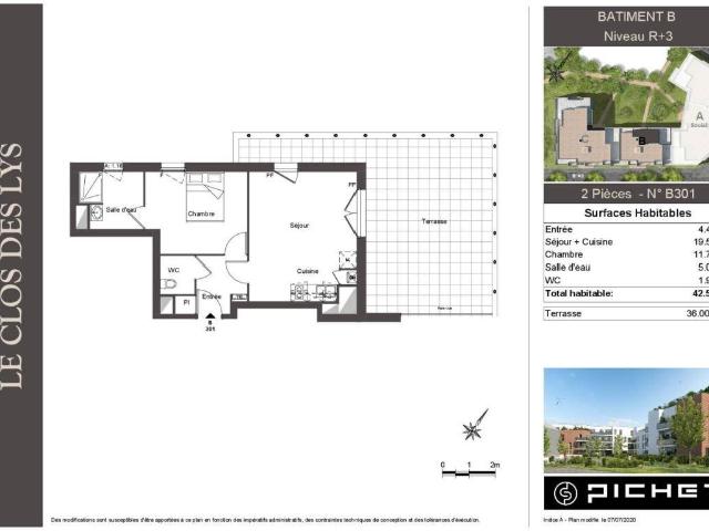 Appartement T2 42.5m2 à louer à Armentières | Pichet