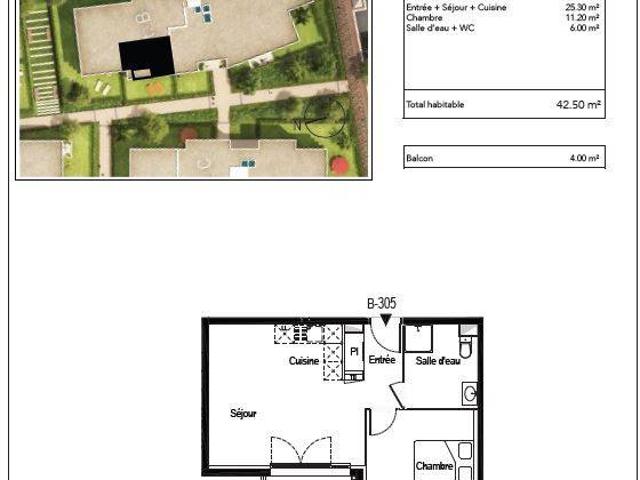 Appartement T2 42.5m2 à louer à Bondoufle | Pichet